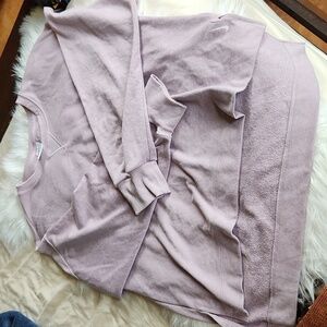 Nike Yoga Core French Terry Long Sleeve Sweatshirt Plum Fog Purple Size L